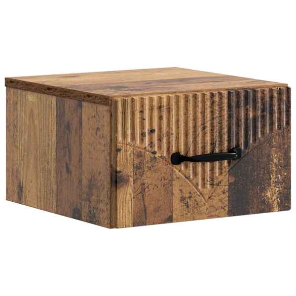 vidaXL Seinale kinnitatav &ouml;&ouml;tis Vana puit 34,5 x 33 x 20 cm Tehispuit