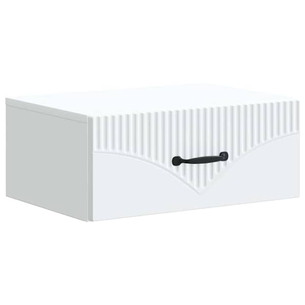 vidaXL Seinale kinnitatav &ouml;&ouml;tis Valge 49 x 34,5 x 20 cm Tehispuit