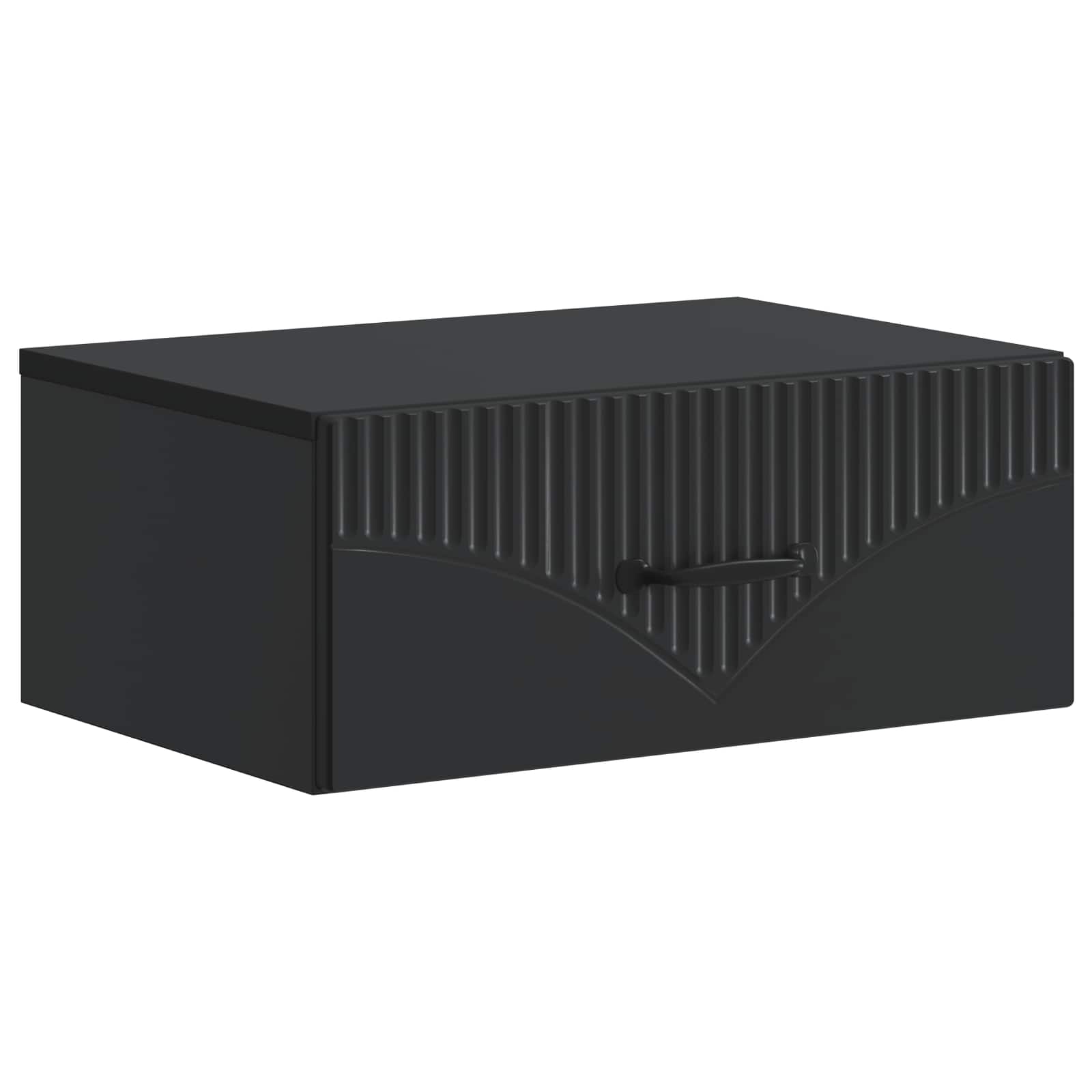 vidaXL Dulap de noapte suspendat cu sertar Negru 49 x 34,5 x 20 cm