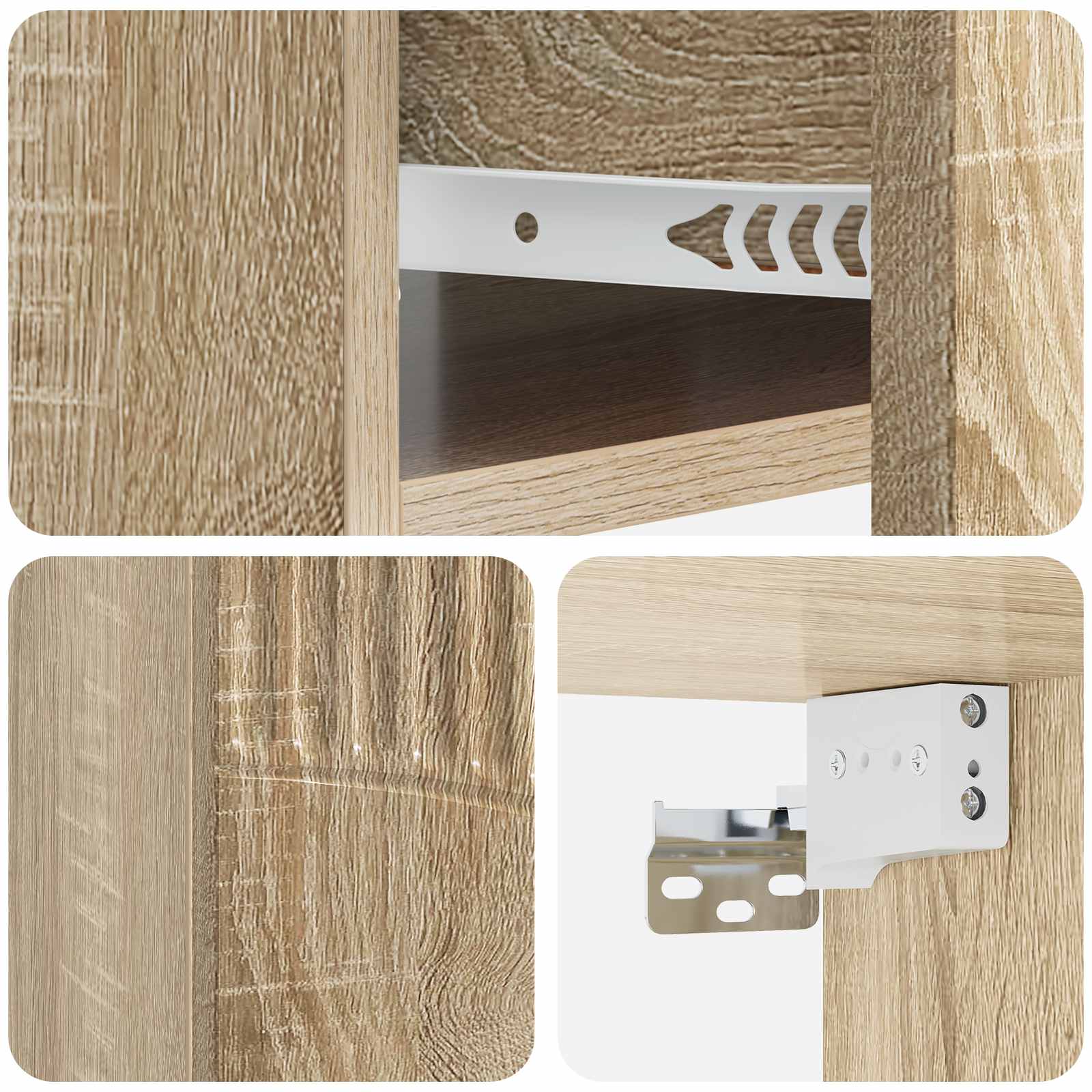 Stenski nočni omarici s predalom Sonoma hrast 49 x 34,5 x 20 cm - slika 7