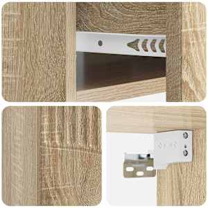 Nástěnný noční stolek 2 pcs Dub sonoma 49 x 34,5 x 20 cm - obrázek 10