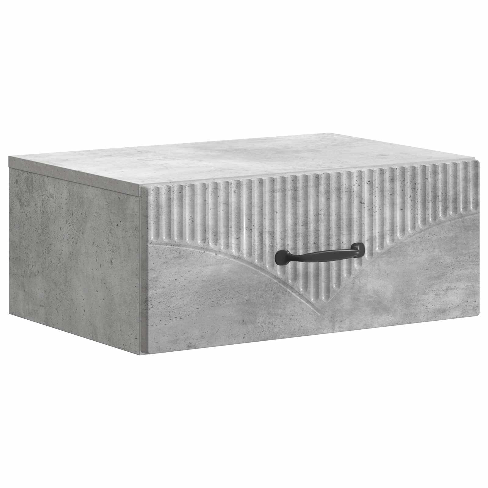 vidaXL Dulap de noapte suspendat cu sertar Gri Beton 49 x 34,5 x 20 cm