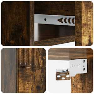 Nástěnný noční stolek 2 pcs Kouřový dub 49 x 34,5 x 20 cm - obrázek 10