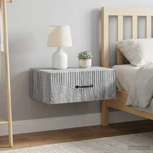 Nástěnný noční stolek 2 pcs Šedá sonoma 49 x 34,5 x 20 cm - obrázek 4