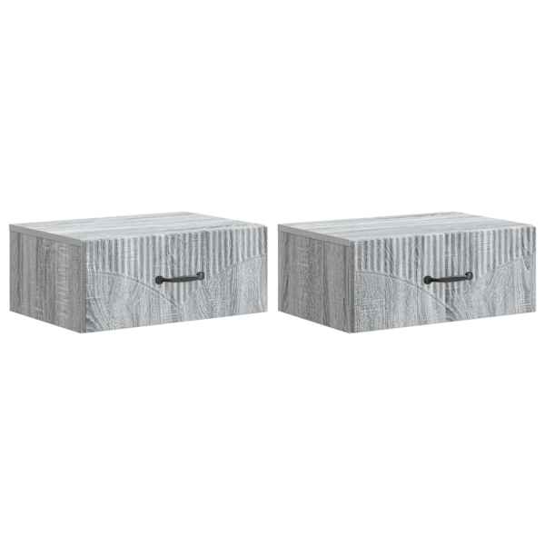 vidaXL Seinale kinnitatav &ouml;&ouml;tis 2 tk Hall Sonoma 49 x 34,5 x 20 cm