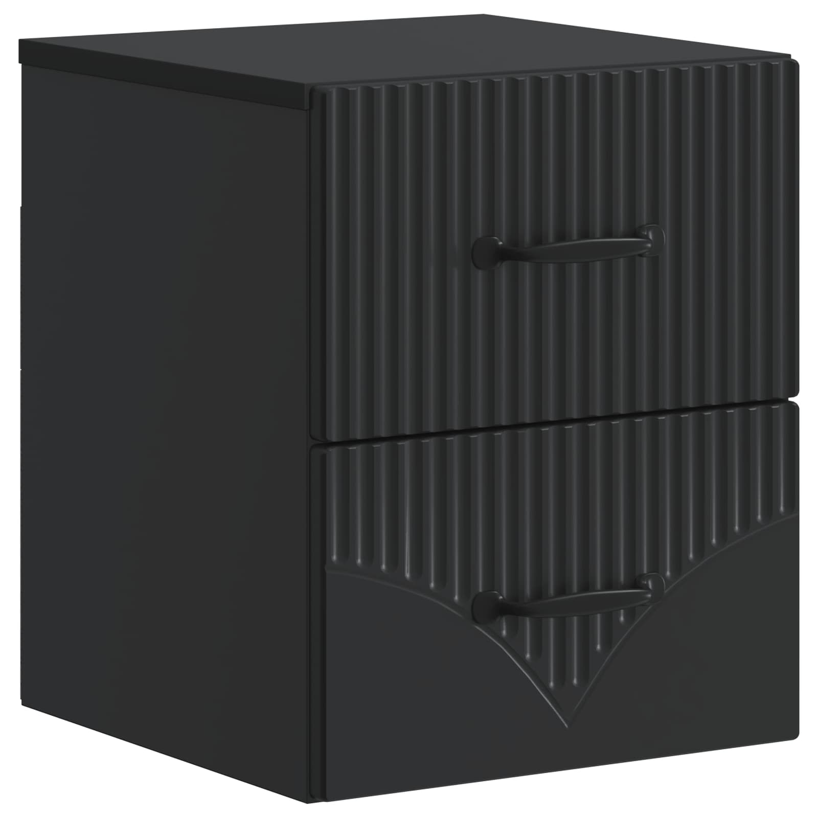 vidaXL Dulap de noapte suspendat cu sertar Negru 34,5 x 33 x 40 cm