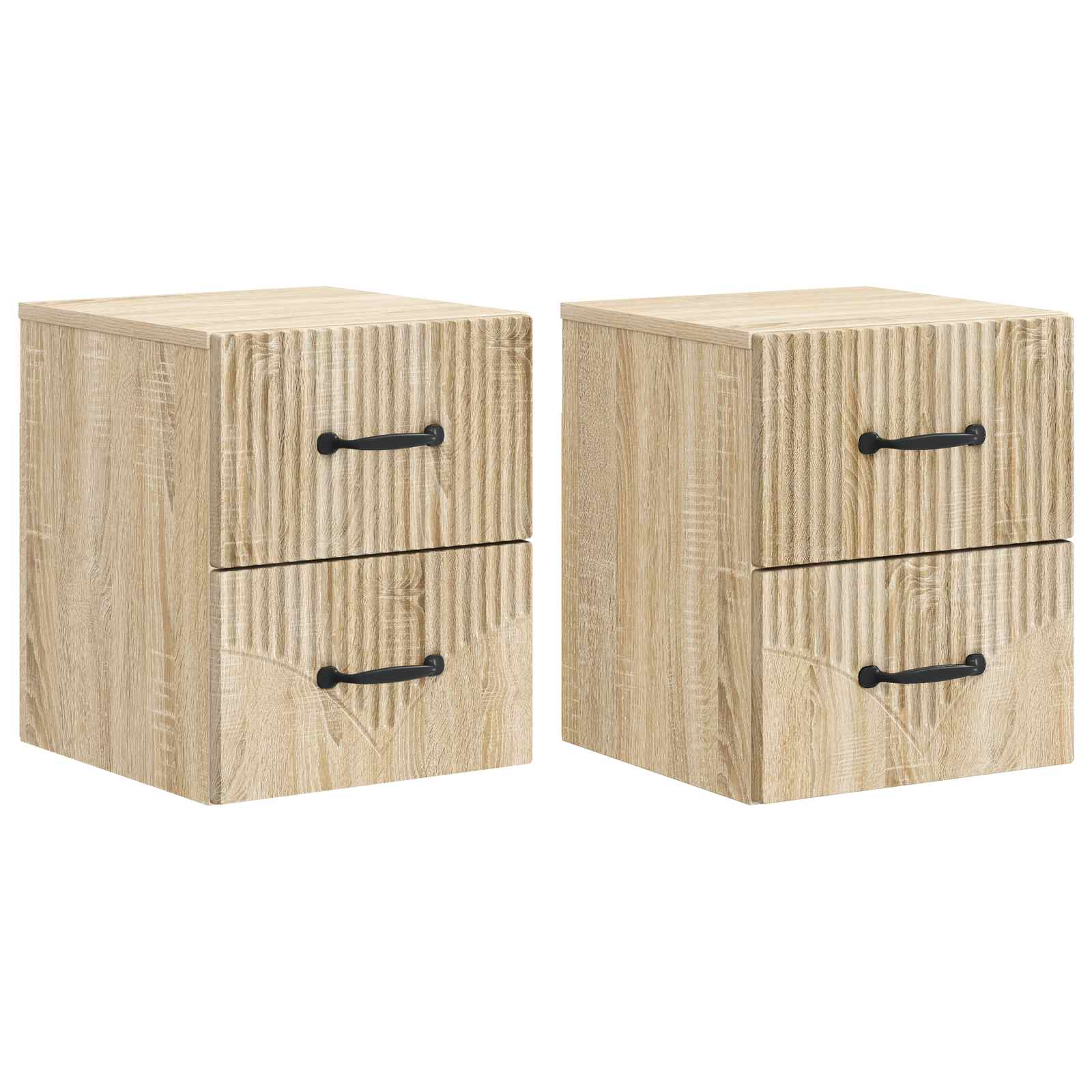 vidaXL Dulap de noapte suspendat 2 pcs Stejar Sonoma 34,5 x 33 x 40 cm