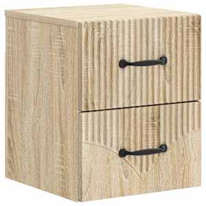 Nástěnný noční stolek 2 pcs Dub sonoma 34,5 x 33 x 40 cm - obrázek 5