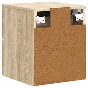 Nástěnný noční stolek 2 pcs Dub sonoma 34,5 x 33 x 40 cm - obrázek 9