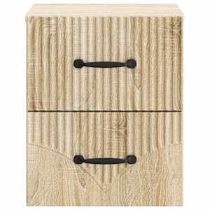 Nástěnný noční stolek 2 pcs Dub sonoma 34,5 x 33 x 40 cm - obrázek 7