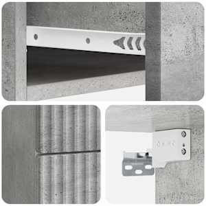 Nástěnný noční stolek 2 pcs Betonově šedá 34,5 x 33 x 40 cm - obrázek 10