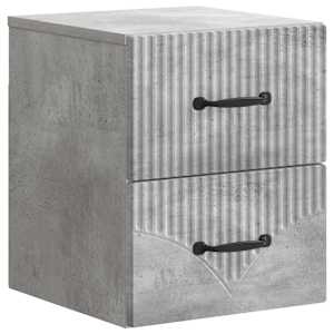 Nástěnný noční stolek 2 pcs Betonově šedá 34,5 x 33 x 40 cm - obrázek 5