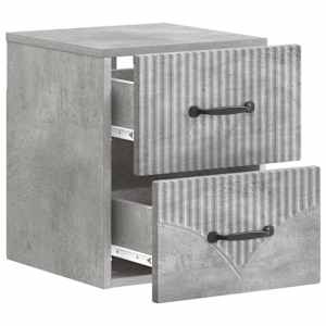 Nástěnný noční stolek 2 pcs Betonově šedá 34,5 x 33 x 40 cm - obrázek 6