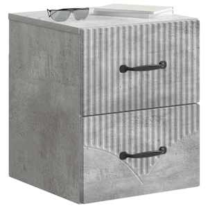 Nástěnný noční stolek 2 pcs Betonově šedá 34,5 x 33 x 40 cm - obrázek 3