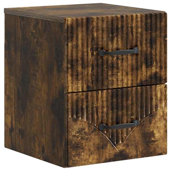 vidaXL Seinale kinnitatav &ouml;&ouml;tis Suitsutatud tamm 34,5 x 33 x 40 cm