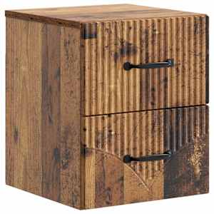 Nástěnný noční stolek 2 pcs Staré dřevo 34,5 x 33 x 40 cm - obrázek 5