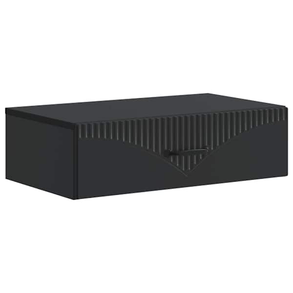 vidaXL Seinale kinnitatav k&uuml;lglaud 59 x 34,5 x 17 cm Tehispuit Must