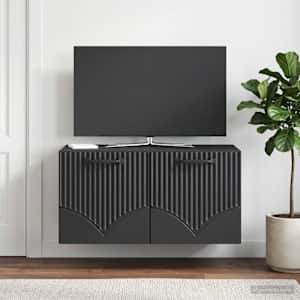 Nástěnná TV skříň Černá 59,5 x 41 x 30 cm Kompozitní dřevo - obrázek 1