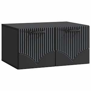 Nástěnná TV skříň Černá 59,5 x 41 x 30 cm Kompozitní dřevo - obrázek 2