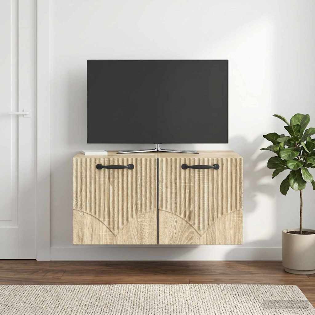 Seinälle asennettava TV-kaappi Sonoma-tammi 59,5 x 41 x 30 cm - Image 4