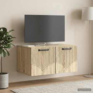 Nástěnná TV skříň Dub sonoma 59,5 x 41 x 30 cm Kompozitní dřevo - obrázek 1