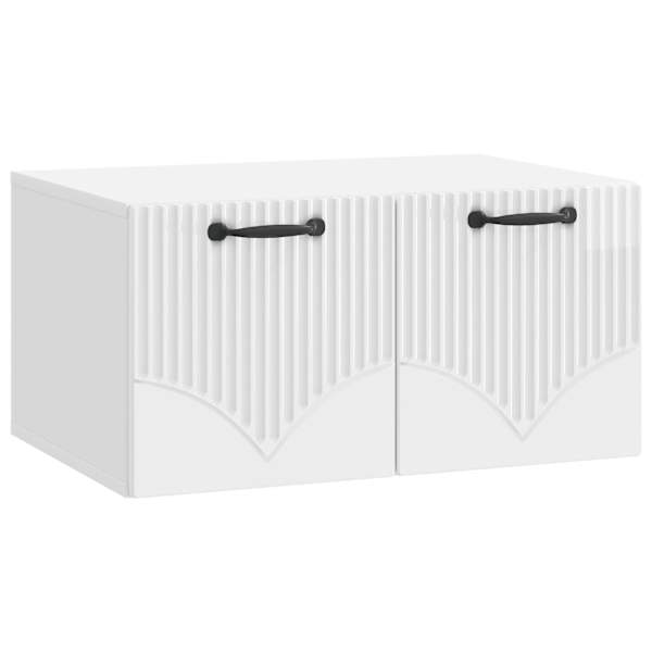 vidaXL Rippuv TV kapp K&otilde;rgl&auml;ikega valge 59,5 x 41 x 30 cm Tehispuit