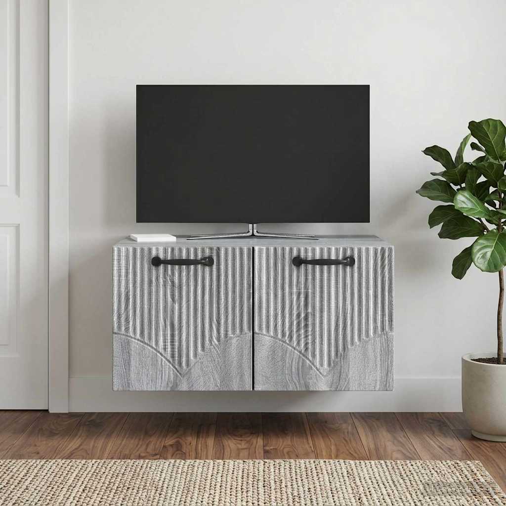 Seinälle asennettava TV-kaappi Harmaa sonoma 59,5 x 41 x 30 cm