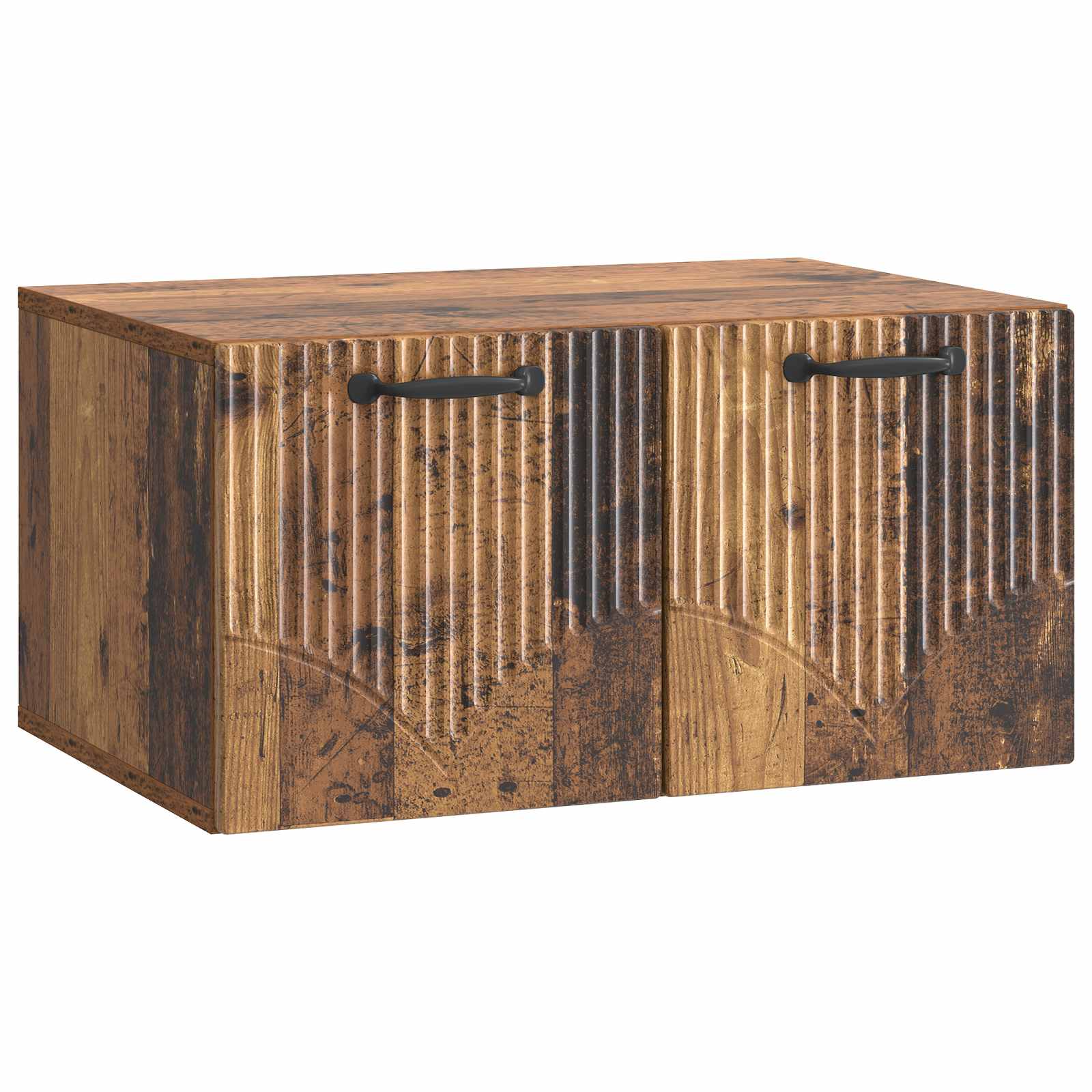 vidaXL Oglindă TV montată pe perete Lemn vechi 59,5 x 41 x 30 cm