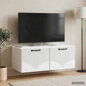 Nástěnná TV skříň Bílá 78,5 x 41 x 30 cm Kompozitní dřevo - obrázek 4
