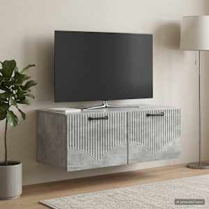 Nástěnná TV skříň Nástěnný Betonově šedá 78,5 x 41 x 30 cm - obrázek 4