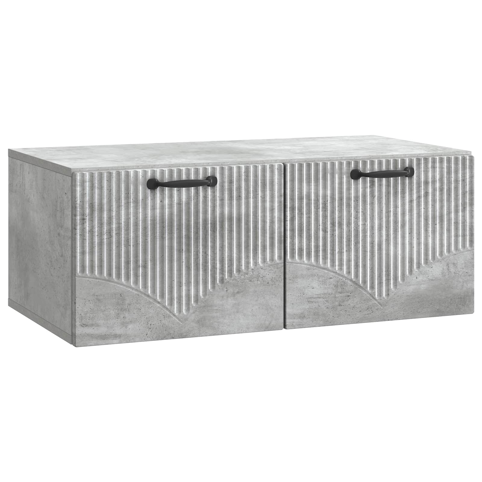 vidaXL Oglindă TV montată pe perete Gri Beton 78,5 x 41 x 30 cm