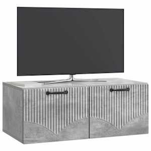 Nástěnná TV skříň Nástěnný Betonově šedá 78,5 x 41 x 30 cm - obrázek 3