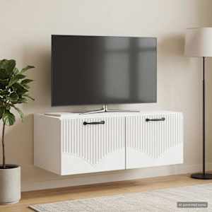 Nástěnná TV skříň Bílá s vysokým leskem 78,5 x 41 x 30 cm - obrázek 4
