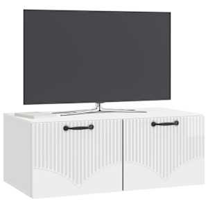 Nástěnná TV skříň Bílá s vysokým leskem 78,5 x 41 x 30 cm - obrázek 3