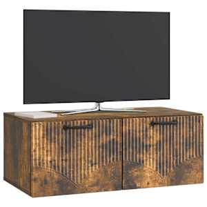 Nástěnná TV skříň Nástěnný Kouřový dub 78,5 x 41 x 30 cm - obrázek 3