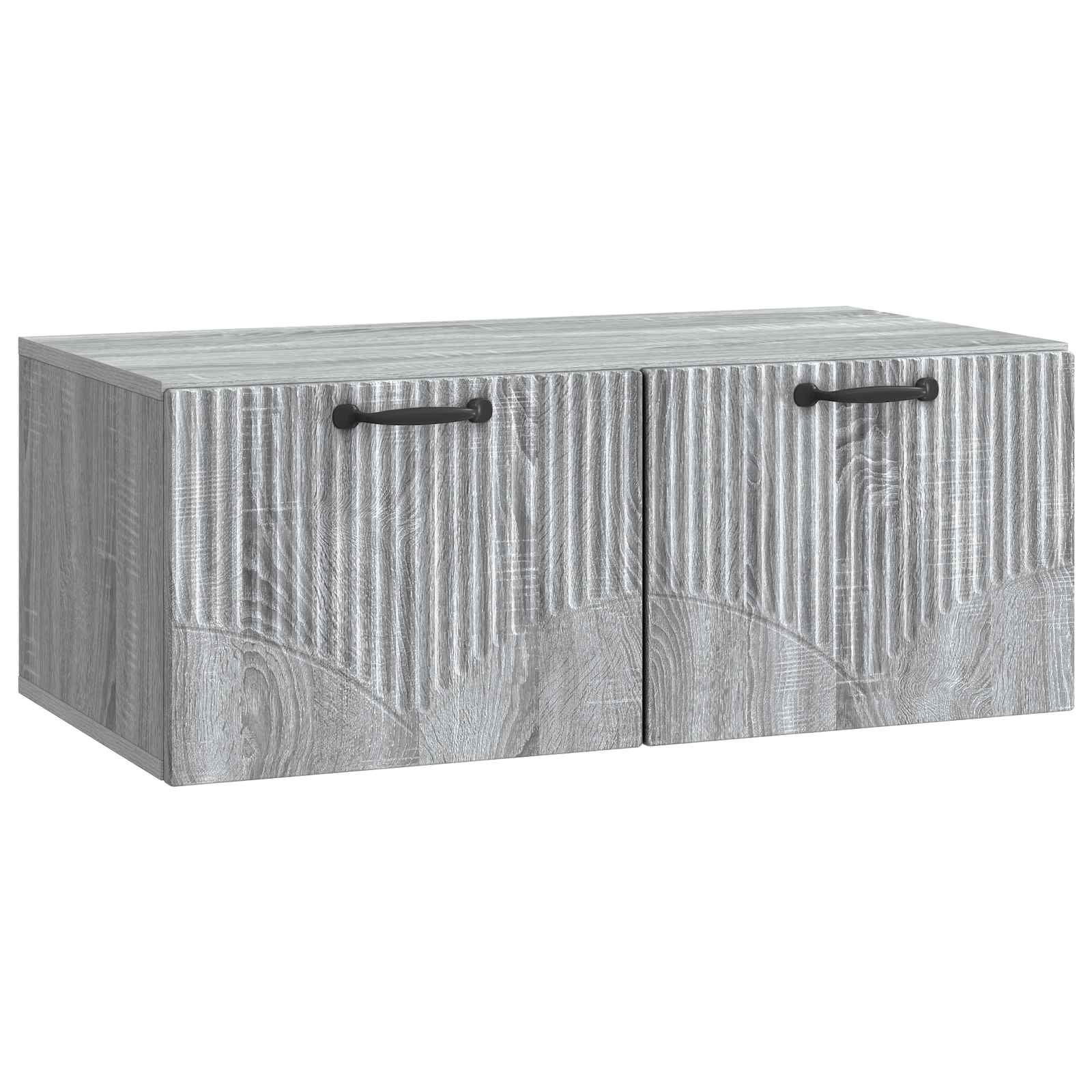 vidaXL Oglindă TV montată pe perete Sonoma gri 78,5 x 41 x 30 cm