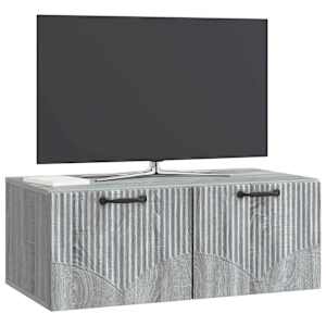 Nástěnná TV skříň Nástěnný Šedá sonoma 78,5 x 41 x 30 cm - obrázek 3