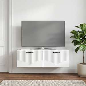 Nástěnná TV skříň Bílá 98 x 41 x 30 cm Kompozitní dřevo - obrázek 4