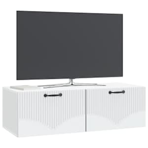 Nástěnná TV skříň Bílá 98 x 41 x 30 cm Kompozitní dřevo - obrázek 3