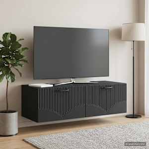 Nástěnná TV skříň Černá 98 x 41 x 30 cm Kompozitní dřevo - obrázek 4