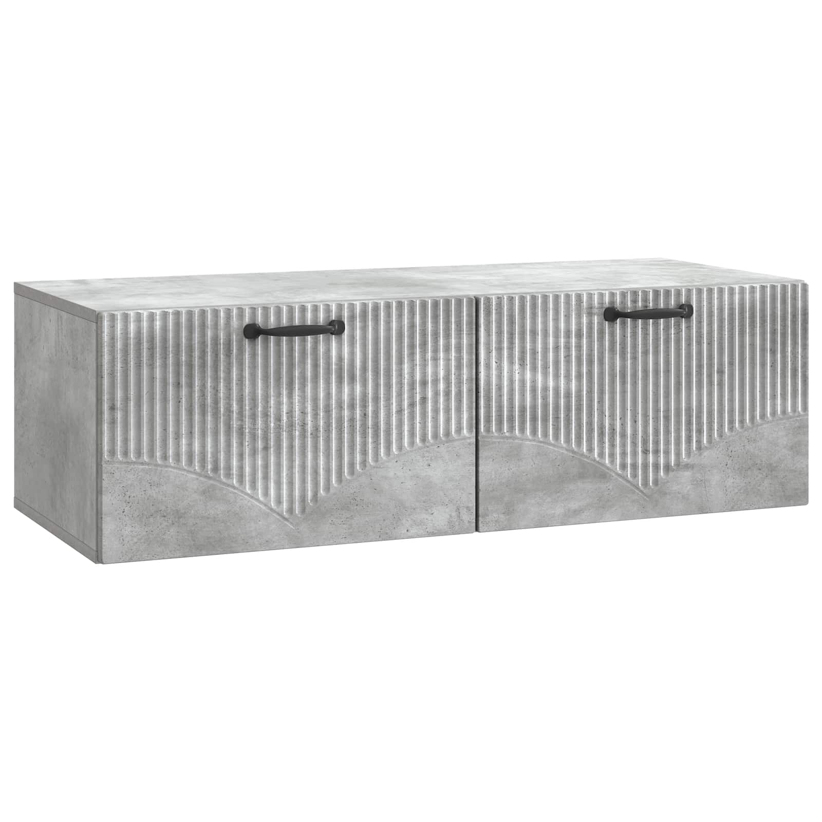 Seinälle asennettava TV-kaappi Betoninharmaa 98 x 41 x 30 cm