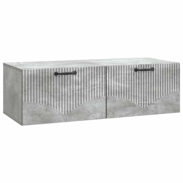 vidaXL Rippuv TV kapp Betoonhall 98 x 41 x 30 cm Tehispuit