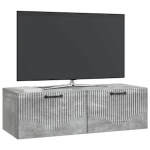 Nástěnná TV skříň Nástěnný Betonově šedá 98 x 41 x 30 cm - obrázek 3