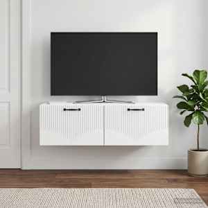 Nástěnná TV skříň Bílá s vysokým leskem 98 x 41 x 30 cm - obrázek 1