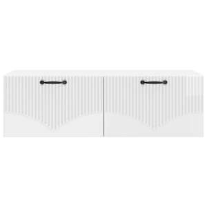 Nástěnná TV skříň Bílá s vysokým leskem 98 x 41 x 30 cm - obrázek 6