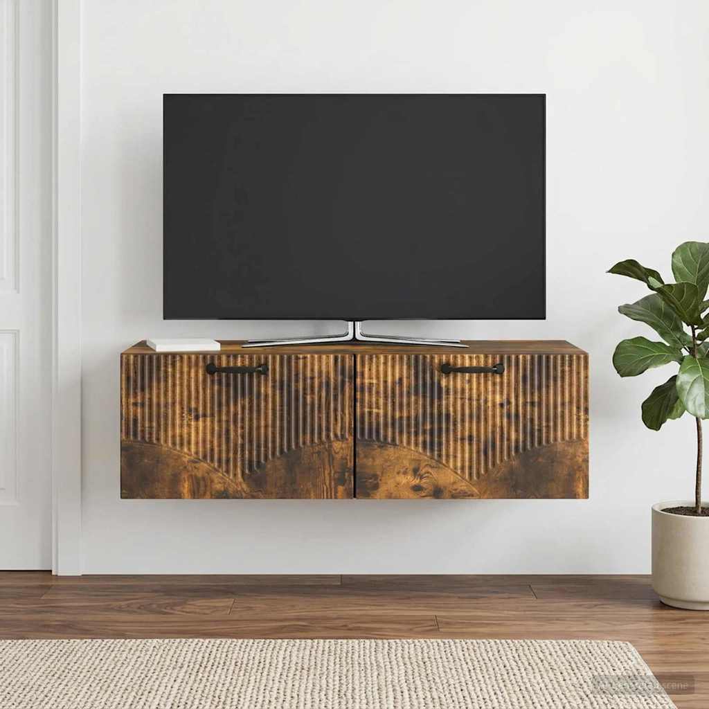 Seinälle asennettava TV-kaappi Savutammi 98 x 41 x 30 cm - Image 4
