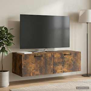 Nástěnná TV skříň Kouřový dub 98 x 41 x 30 cm Kompozitní dřevo - obrázek 1
