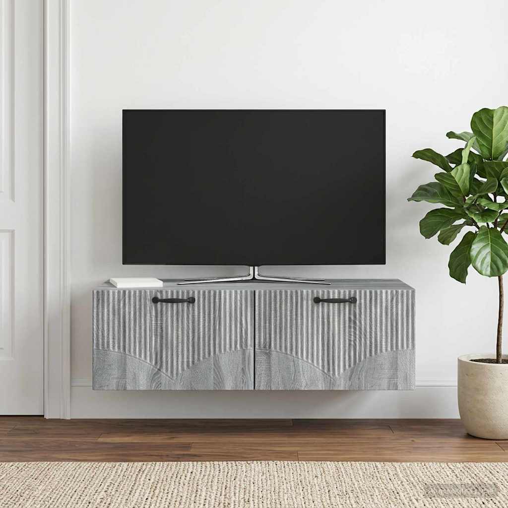 Seinälle asennettava TV-kaappi Harmaa sonoma 98 x 41 x 30 cm