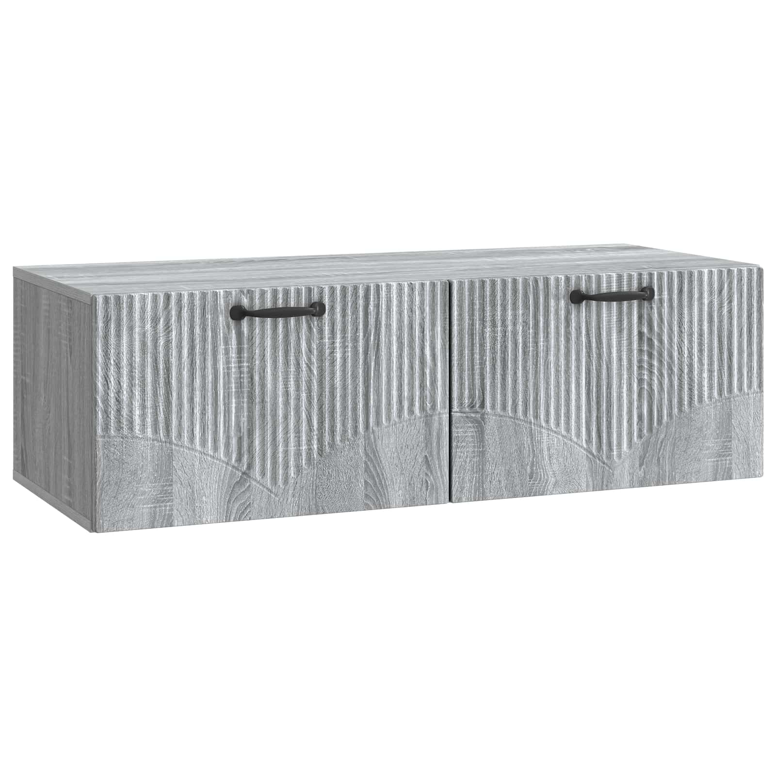 vidaXL Oglindă TV montată pe perete Sonoma gri 98 x 41 x 30 cm