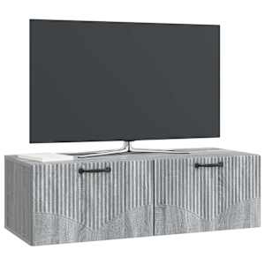 Nástěnná TV skříň Šedá sonoma 98 x 41 x 30 cm Kompozitní dřevo - obrázek 3